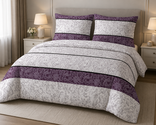 Cotton Family Comfort Duvet Cover + 2 Pillowcase (Royal-Harmony)