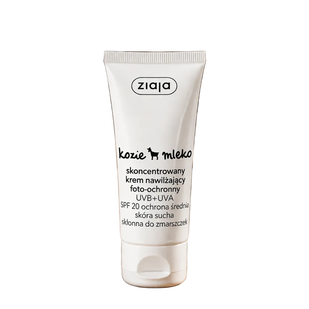Ziaja skincare product tube on a white background