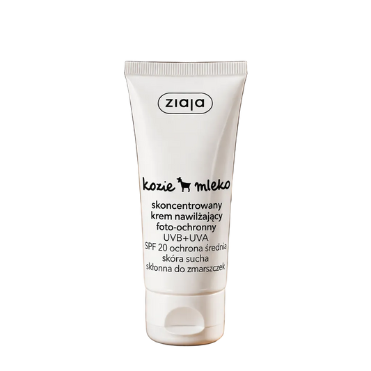 Ziaja skincare product tube on a white background