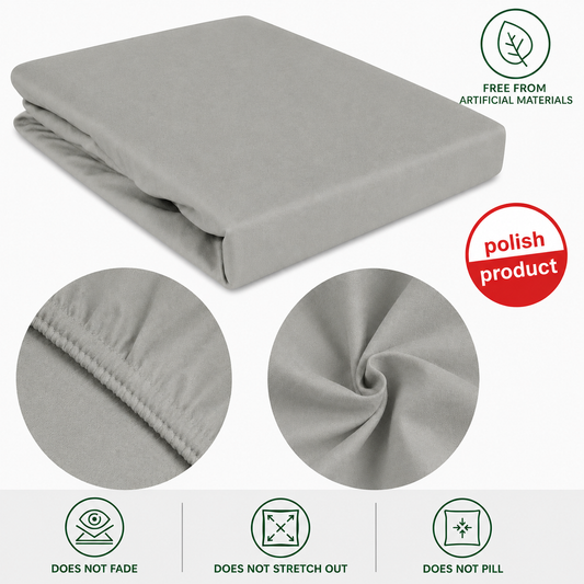 Luxury Cotton Flat Bed Sheet – Grey