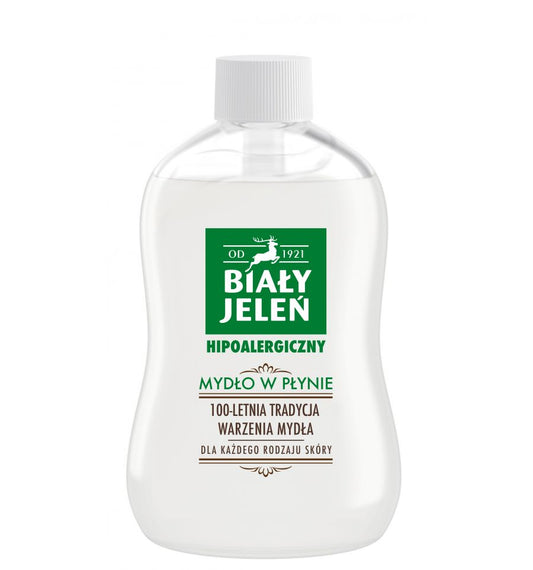 Hypoallergenic Liquid Soap Refill for Sensitive Skin – Biały Jeleń by Pollena – 500 ml