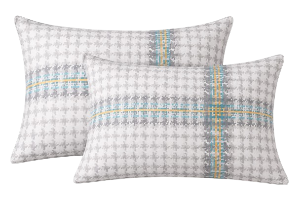 Cotton Family Comfort Duvet Cover + 2 Pillowcase (grey check)