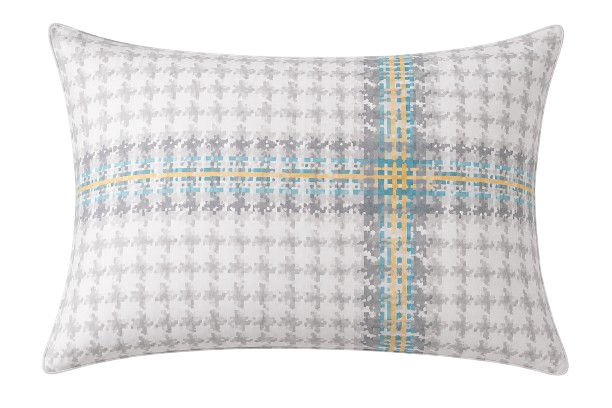 Cotton Family Comfort Duvet Cover + 1 Pillowcase (grey check)