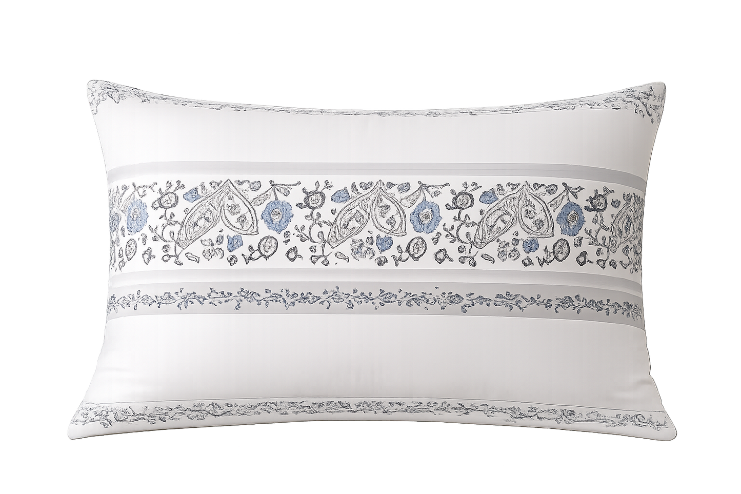 Cotton Family Comfort Duvet Cover + 4 Pillowcase (Paisley-Calm)
