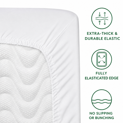Luxury Satin Fitted Bedsheet – White