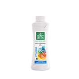 Biały Jelen bath and shower gel bottle on a light blue background