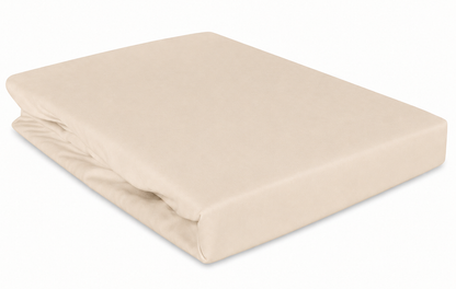 Luxury Satin Fitted Bedsheet – Beige
