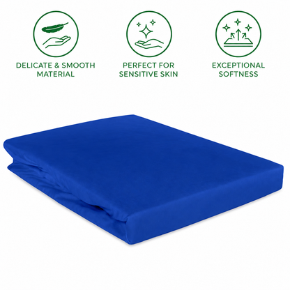 Luxury Satin Flat Bed Sheet – Royal Blue