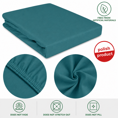 Luxury Satin Fitted Bed Sheet - Teal