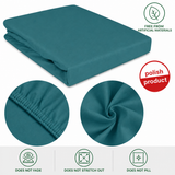 Luxury Satin Fitted Bed Sheet - Teal