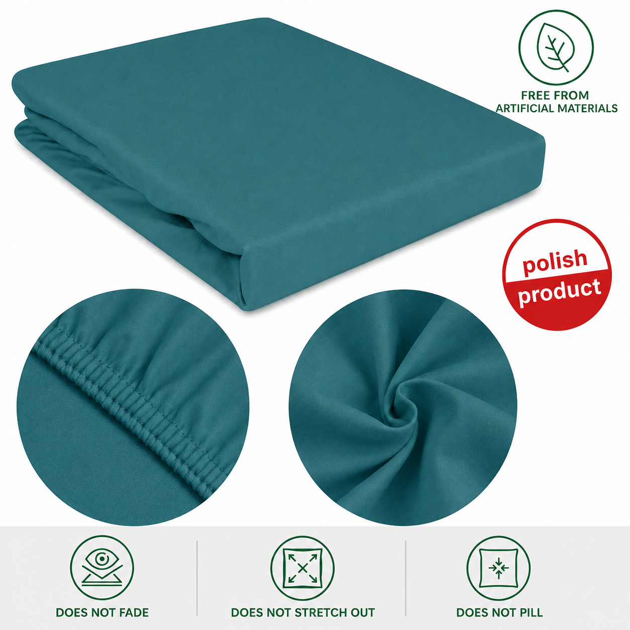 Luxury Cotton Fitted Bed Sheet – Teal
