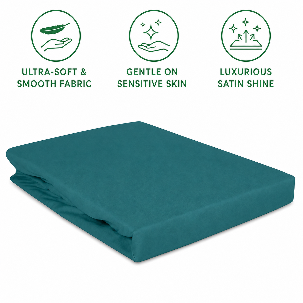 Luxury Cotton Flat Bed Sheet – Teal