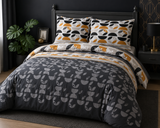 Cotton Family Comfort Duvet Cover + 2 Pillowcase (Carla Grey)