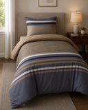 Cotton Family Comfort Duvet Cover + 1 Pillowcase (Terrazzo in shades of brown and gray)