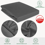 Luxury Cotton Fitted Bed Sheet – Charcoal Grey