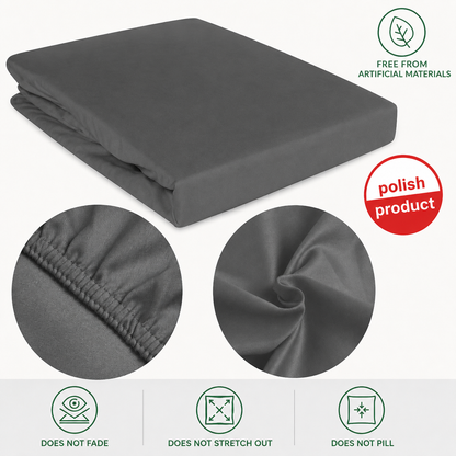 Luxury Cotton Flat Bed Sheet – Charcoal Grey