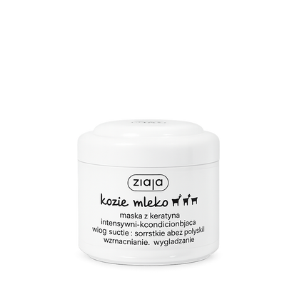 White jar of Ziaja kozie mleko on a white background
