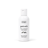 Ziaja goat's milk hair conditioner bottle on a white background