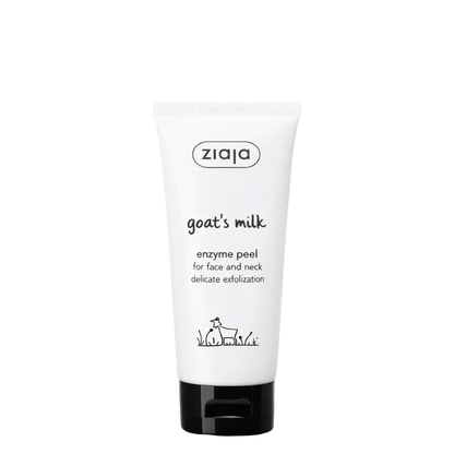Ziaja goat's milk enzyme peel tube on a white background