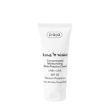 Ziaja concentrated moisturizing photo-protective cream tube on a white background