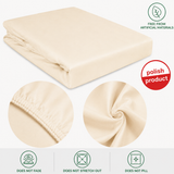 Luxury Cotton Fitted Bed Sheet – Cream