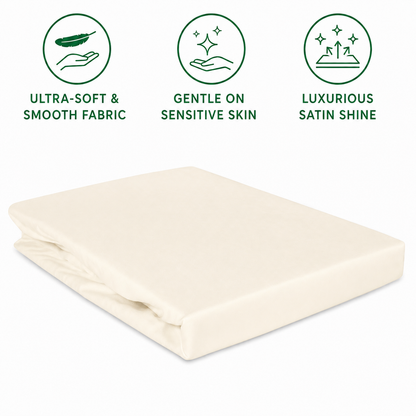 Luxury Cotton Flat Bed Sheet – Cream