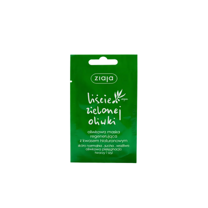 Ziaja green hair mask packaging on a white background