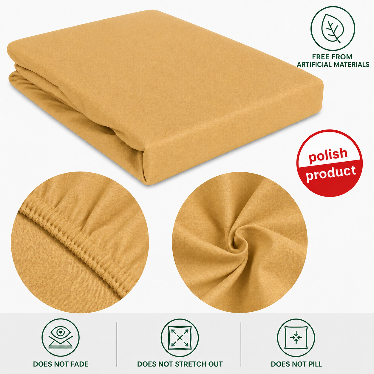 Luxury Cotton Flat Bed Sheet – Mustard
