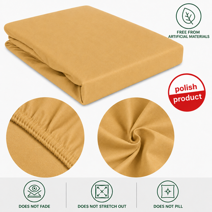 Luxury Cotton Flat Bed Sheet – Mustard