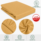 Luxury Satin Flat Bed Sheet – Mustard