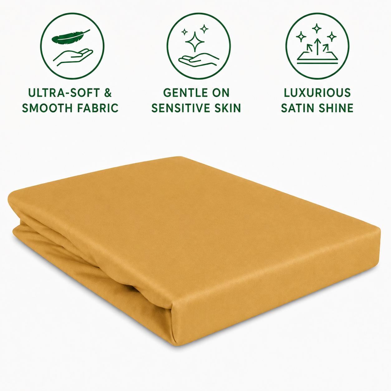 Luxury Cotton Fitted Bed Sheet – Mustard