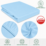 Luxury Satin Fitted Bed Sheet - Blue