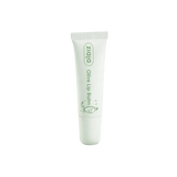 Tube of olive lip balm with 'ziaja' branding on a light green background