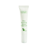 Ziaja olive nourishing eye and eyelid cream tube on a light green background