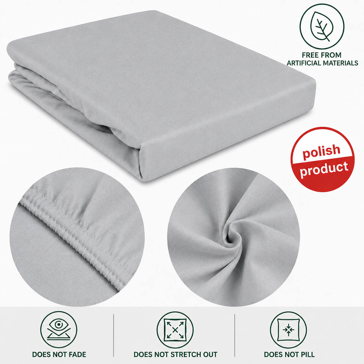 Luxury Cotton Flat Bed Sheet – Ash Grey