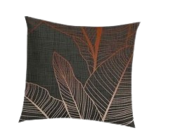 Cotton Comfort Duvet Cover + 2 Pillowcase (copper leaves)