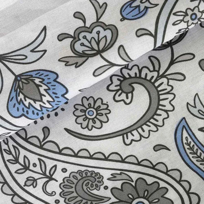 Cotton Family Comfort Duvet Cover + 1 Pillowcase (Paisley-Calm)