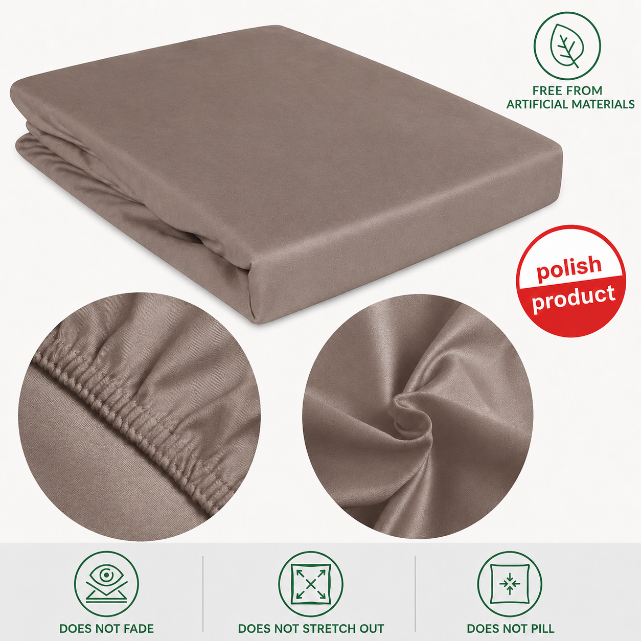 Luxury Cotton Fitted Bed Sheet – Coffee Brown