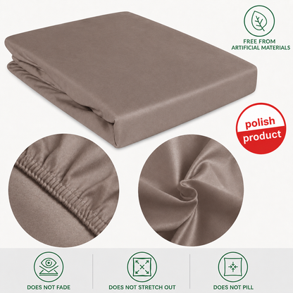 Luxury Cotton Fitted Bed Sheet – Coffee Brown