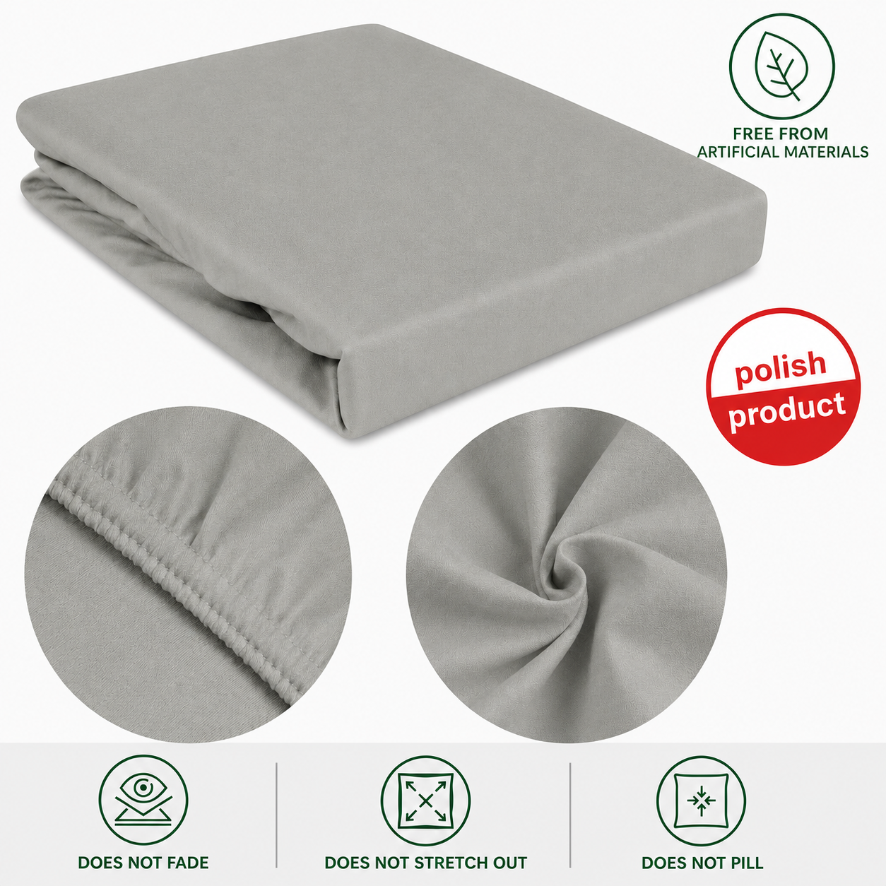 Luxury Satin Flat Bed Sheet – Grey
