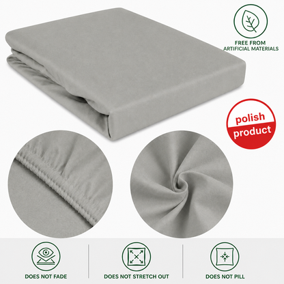 Luxury Cotton Fitted Bed Sheet – Grey