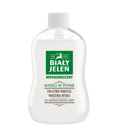 Hypoallergenic Liquid Soap Refill for Sensitive Skin – Biały Jeleń by Pollena – 500 ml