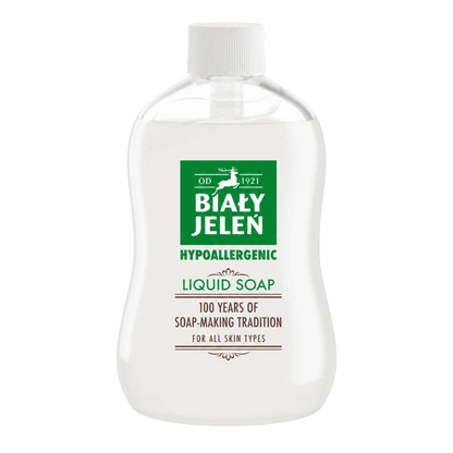 Hypoallergenic Liquid Soap Refill for Sensitive Skin – Biały Jeleń by Pollena – 500 ml