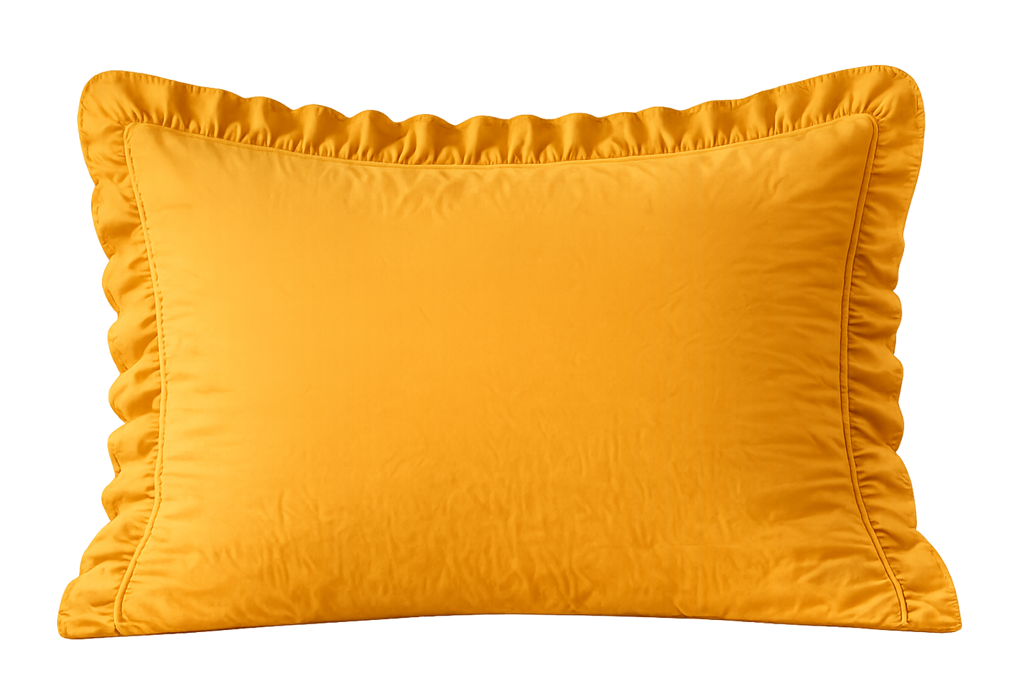 Cotton Family Comfort Duvet Cover + 1 Pillowcase (yellow ruffle)