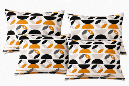 Cotton Family Comfort Duvet Cover + 4 Pillowcase (Carla Grey)
