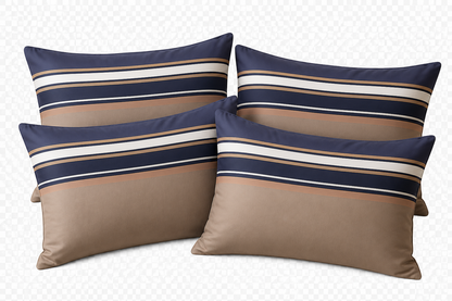Cotton Family Comfort Duvet Cover + 4 Pillowcase (Terrazzo in shades of brown and gray)