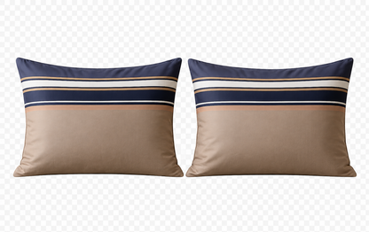 Cotton Family Comfort Duvet Cover + 2 Pillowcase (Terrazzo in shades of brown and gray)