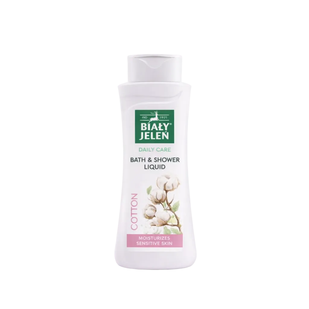 Biały Jeleń Daily Care cotton bath and shower liquid for sensitive skin