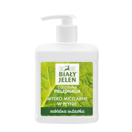 Biały Jeleń Daily Skin Care micellar liquid soap in a pump bottle