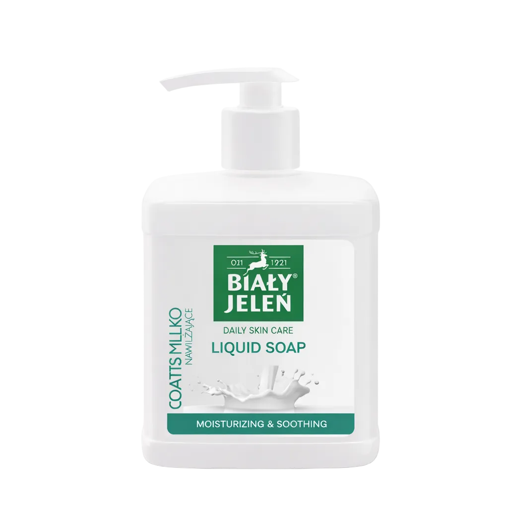Biały Jeleń Daily Skin Care moisturising liquid soap with goat’s milk in a pump bottle